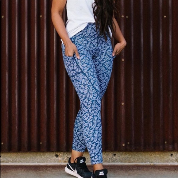 Zyia navy haystack light n tight pocket leggings hi rise 7/8 - Picture 2 of 6